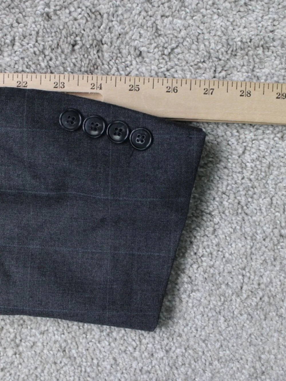 Jos A. Bank Blazer Mens 46 Long Gray 100% Wool 2 Button Double Vent Jacket